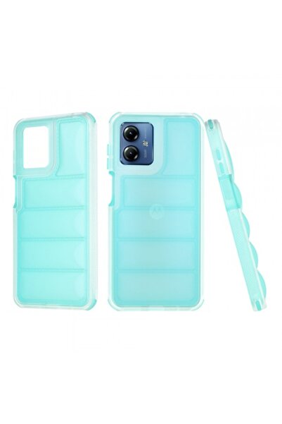 Stef's Cat Husă de telefon pentru Motorola Moto G14, Wave Shield, turcoaz