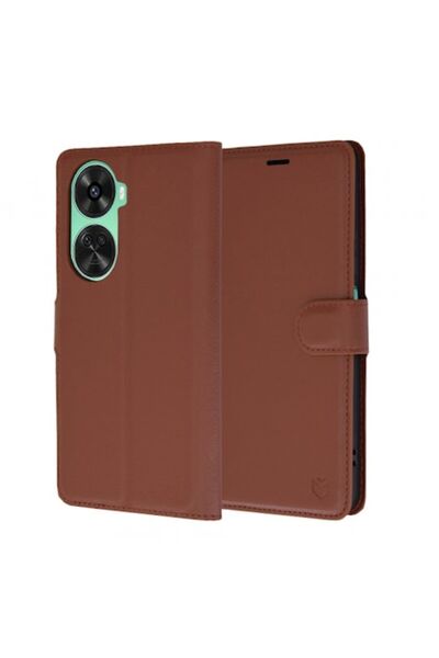 Stef's Cat Калъф за Huawei nova 11 SE / nova 12 SE, Кожено фолио, Кафяв