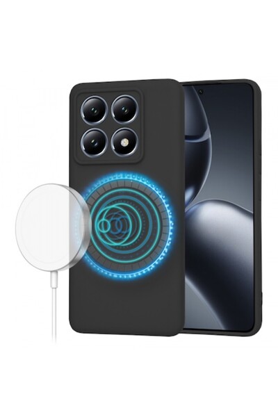 Stef's Cat Husă MagSafe pentru Xiaomi 14T Pro, SoftFlex, Neagră