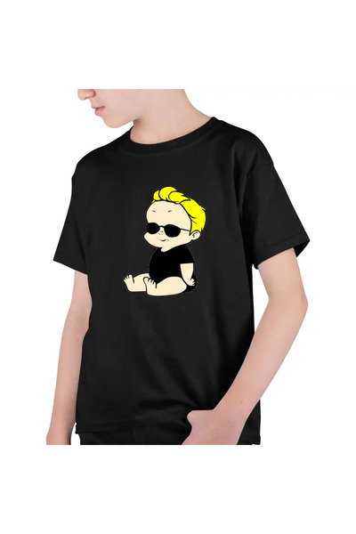 OEM Tricou Copii Baieti Johnny Bravo Bebelus Blond Ochelari