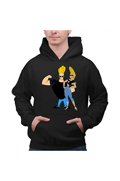 OEM Ανδρικό Φούτερ με Κουκούλα Johnny Bravo Jenny Brava Fitness