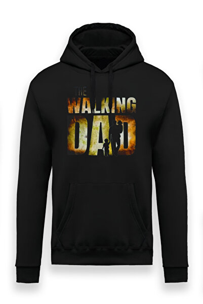 4desire.ro Hanorac Bărbați Casual WALKING DAD , Relaxed Fit, Glugă cu Șnur, Bumbac 100%