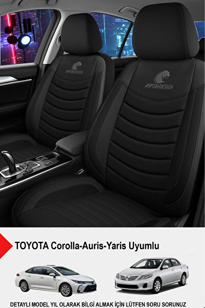 GM-DESIGN Panther Series Linen Fabric Car Seat Cover (Toyota Corolla-Auris-Yaris Compatible)