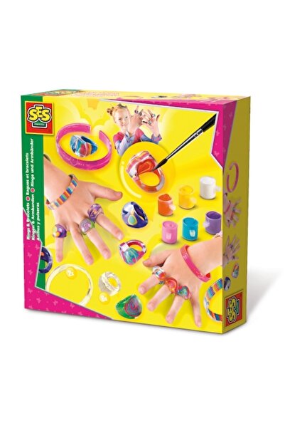 SES Creative Set creativ - SES Hobby Girls - Inele și brățări pictate