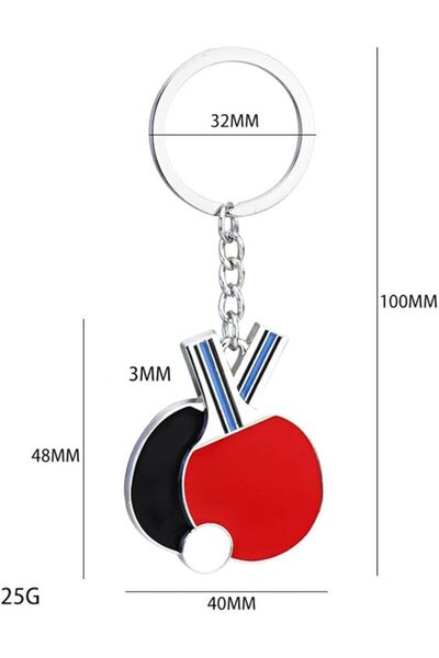 Generic Ping Pong Paddle Pocket Keychain - Elegant Table Tennis Paddle Keychain