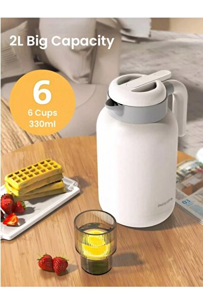 Philips 316L Stainless Steel Thermos Flask, 24 Hours Hot & Cold, Shatterproof, for Outdoors, Travel and Trips