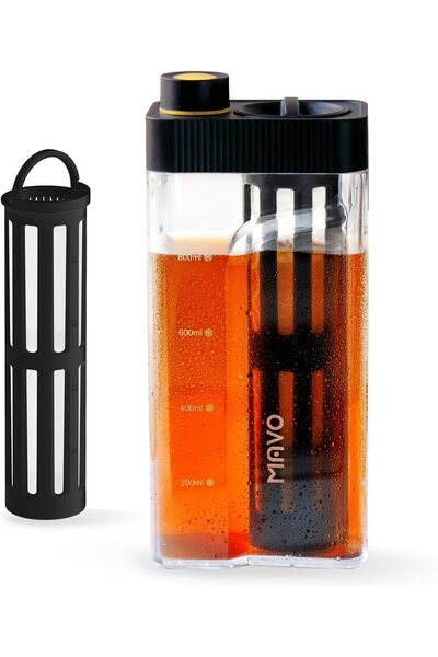 Generic MAFO 27 oz Cold Brew Coffee Maker, 350-Mesh Fine Filter, Leak-Proof, Removable Design, Tritan, Black