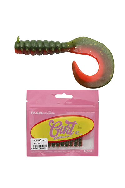 Hanfish Gurt 4.5cm 10 Adet Orak Kuyruk Silikon Yem