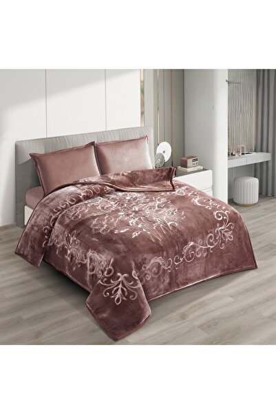 NAJMA بطانية شتوي نفرين 5 كيلو محفور سادة بملمس فائق النعومة وجودة عالية مقاس...