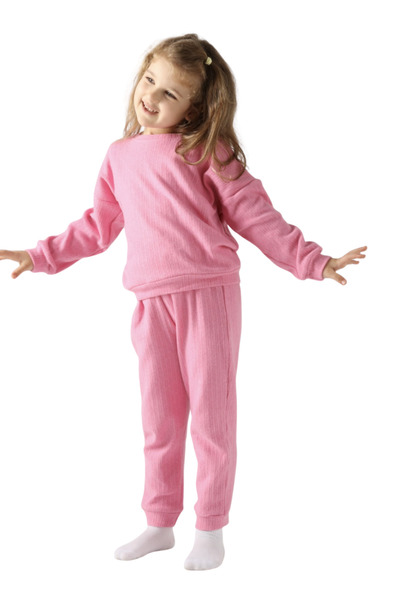 minitrends Cotton Interlock Trainer Bottom Girl's 2 Piece Suit