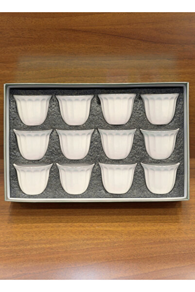 ALQANNAS 12-piece porcelain silver-lined coffee cups, elegant and high quality