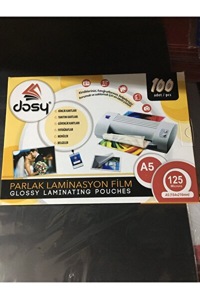 gnsstore Parlak Laminasyon Filmi A5 125 mikron 100 adet