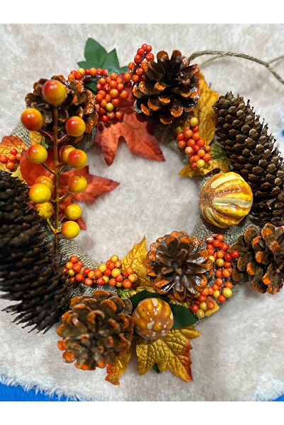 Marrone Halloween Door Decoration Pumpkin Wreath