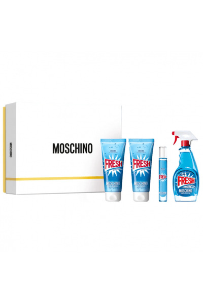 Moschino طقم موسكينو فريش كوتور تواليت (عطر 100مل+شاور جل 100مل+بودي لوشن 100مل+عينة للشنطة 10مل)