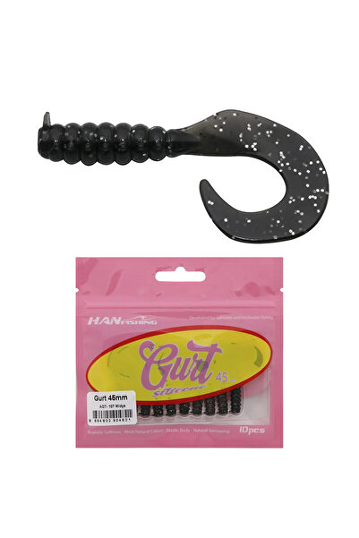 Hanfish Gurt 4.5cm 10 Adet Orak Kuyruk Silikon Yem