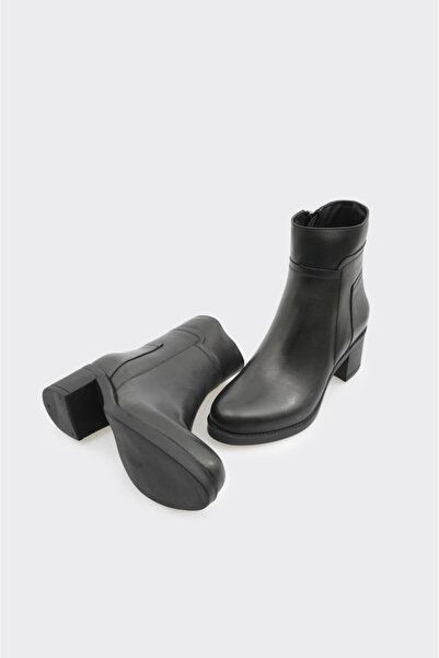 derinet Hakiki Deri Fermuarlı Kadın Bot