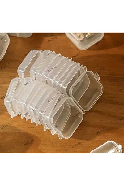 Bacoss Transparent Jewelry-Earring-Clasp and Accessory Box 10 Pcs 3.5X3.5 (Bc-1242)