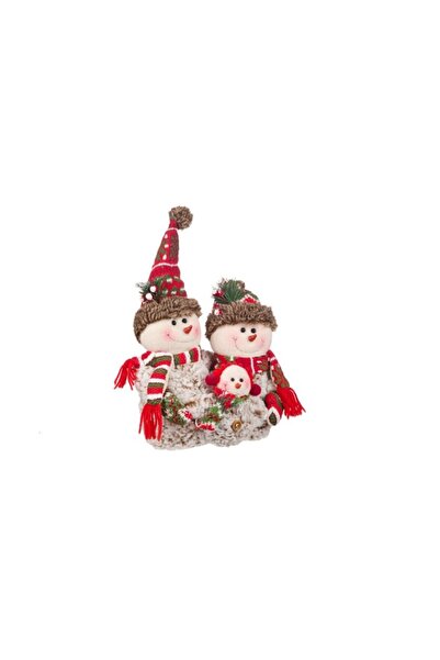 SHOPIENS Set of 3 Christmas figurines, snowman model, multicolor, 23 x 13 x 33 cm