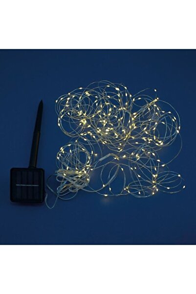 OEM Solar String Lights with 200 LED Bulbs, Lighting Programs & Light Sensor, 19.9m - Warm White