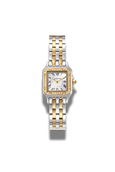 la vunton Laventon Women's Panther Watch with Studded Bezel and Classic Dial