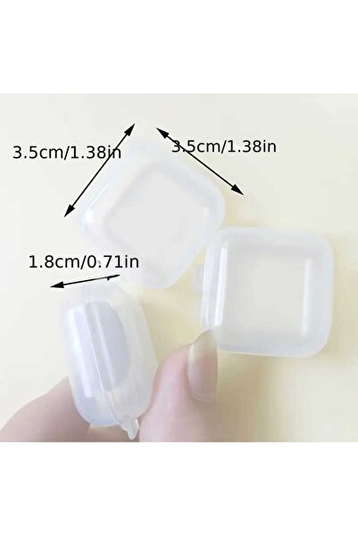 Bacoss Transparent Jewelry-Earring-Clasp and Accessory Box 10 Pcs 3.5X3.5 (Bc-1242)