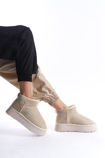 Southwalk Cosy Cloud - Kadın Kalın Taban İçi Kürklü Yarım Bot İçi Yünlü Bot K...