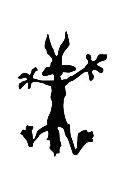 Oracal Sticker auto "Coyote silueta strivita'', 15x11cm, negru