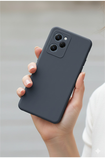 TechTrove Poco X5 Pro 5G Kılıf Içi Kadife Süet Tasarımlı Kamera Korumalı Sili...