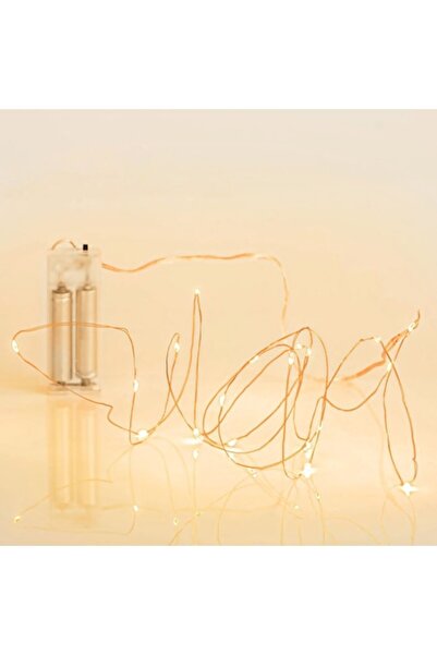 OEM Șir luminos LED alimentat cu baterii cu 20 de becuri, 2,25 m - alb cald