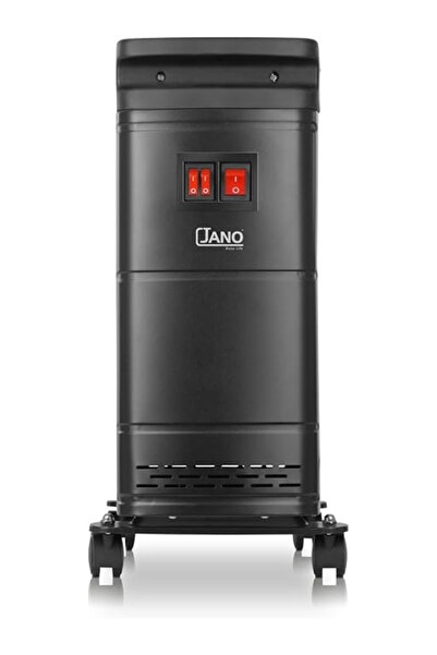 JANO 2400W Electric heater with wheels, 6 quartz heating elements, black