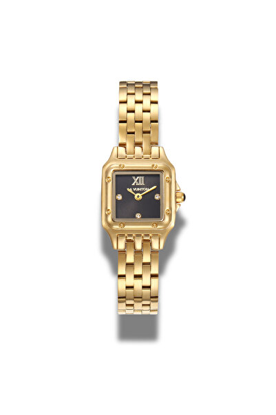 la vunton Laventon Women's Panther Watch in Royal Gold with Black Dial