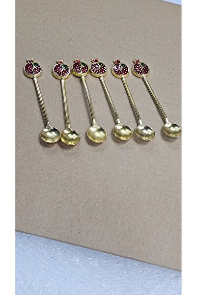 Turkish Store İstanbul Nar Model 6-Piece Teaspoon Set