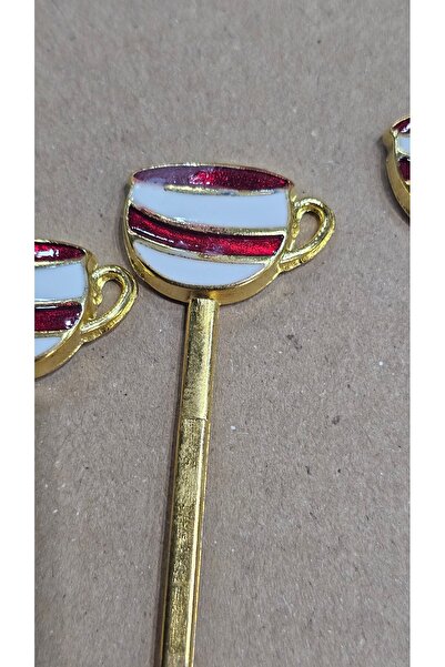 Turkish Store İstanbul 6-Piece Tea Spoon with Cup Pattern