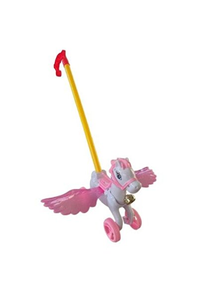 OEM Push toy - horse with sparkling wings, 57 cm, 3+ years, pink/white