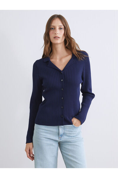 LC Waikiki Γυναικεία πλεκτή ζακέτα με λαιμόκοψη πόλο