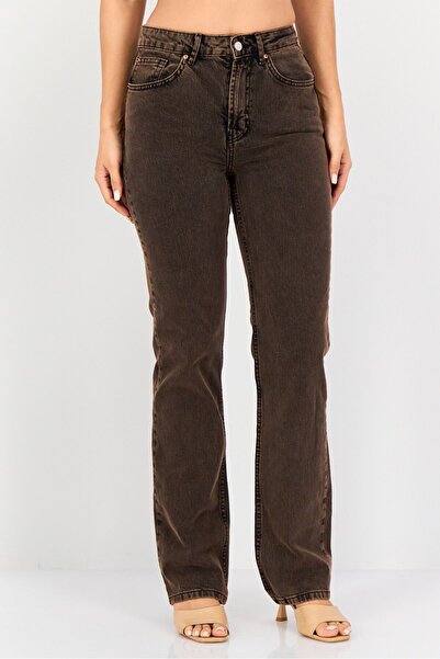 Don't Call Me Jennyfer Women Straight Fit Washed Stretchable Jeans, Black