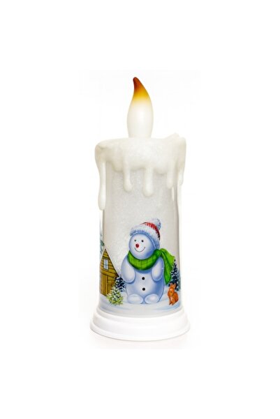 OEM Christmas LED Decorative Candle - Snowman Model, 22 cm, White