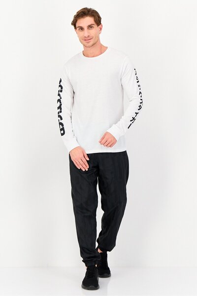 Asics Tiger Men Sportswear Fit Long Sleeve Outdoor T-Shirt, White