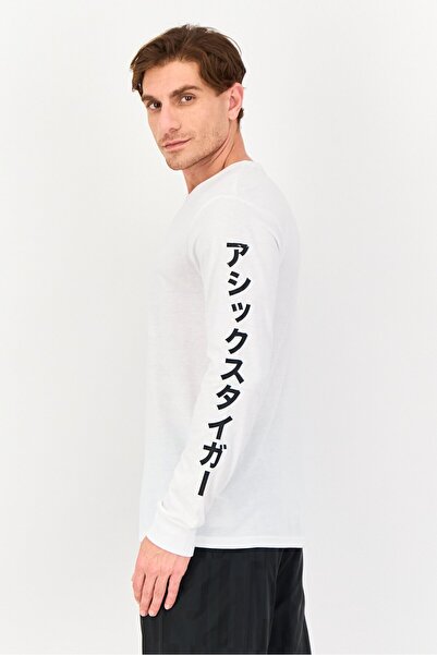 Asics Tiger Men Sportswear Fit Long Sleeve Outdoor T-Shirt, White