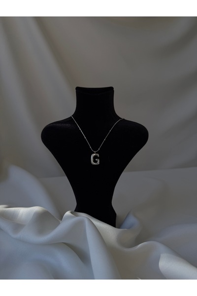 NB STEELORA Balon Silver Color Steel Letter Necklace