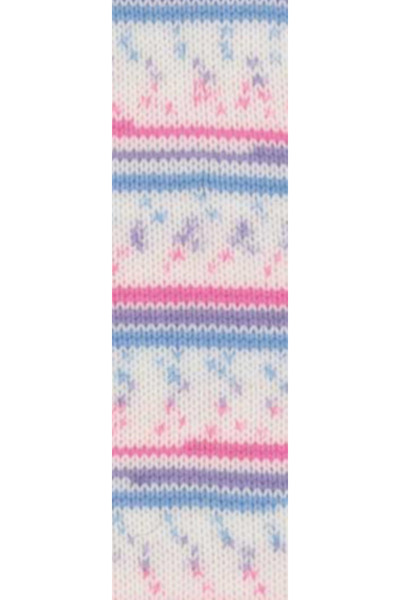 Alize My Sweet Baby Self-Patterned White Blue 1 Piece Color: 501