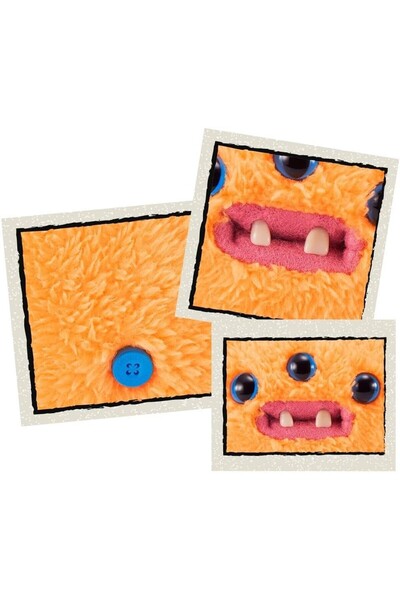 TOYFEST Mini Collectible Zuru Fuggler Baby Fuggs Funny Ugly Plush Toy Reek O Orange 9cm