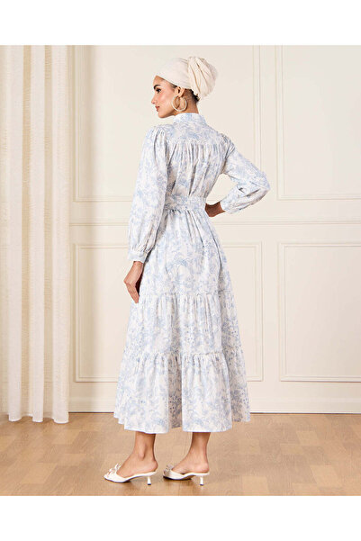 REDTAG Women White Printed Belted Dress