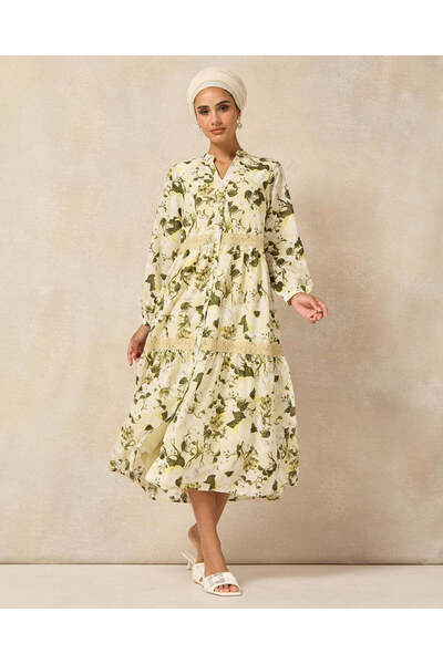 REDTAG Women Yellow Printed Maxi Dress