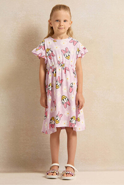 REDTAG Girls Pink Printed Dress