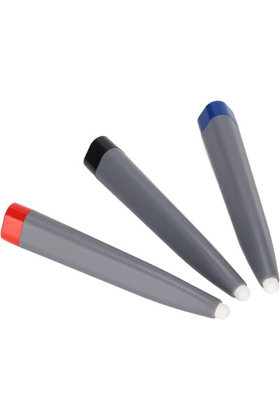 007 أقلام السبورة التفاعلية الذكية، 3 قطع، خزنة، رمادي