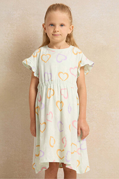 REDTAG Girls Mint Printed Dress