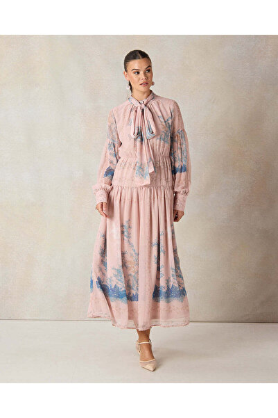 REDTAG فستان نسائي وردي مطبوع