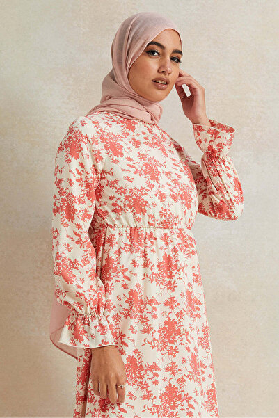 REDTAG Women Ivory Printed Tier Dress