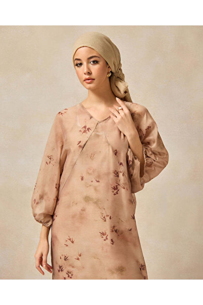 REDTAG Women Beige Printed Long Dress